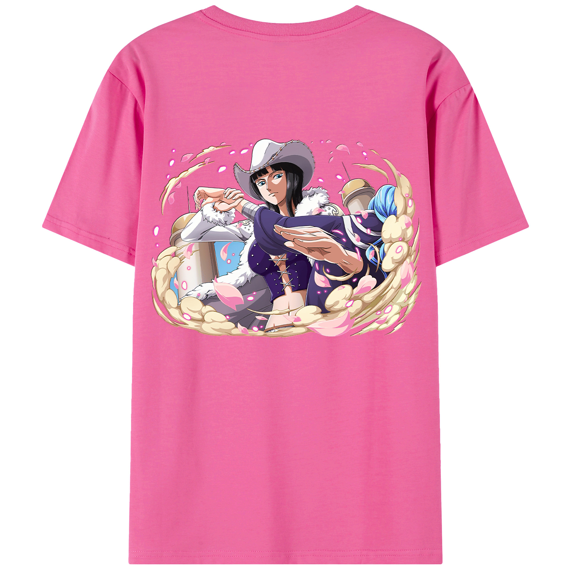 ワンピース ニコ・ロビン ONE PIECE Nico Robin レディース半袖Tシャツ(バックプリント)